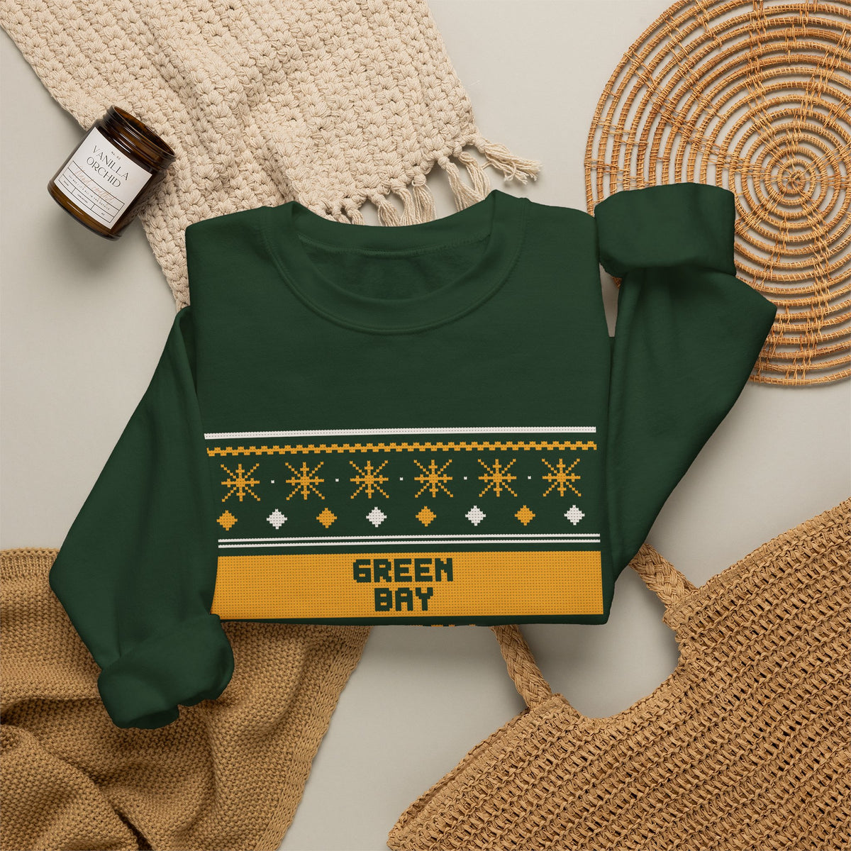 Ugly Sweater Sweatshirt — Green Bay Football Edition
