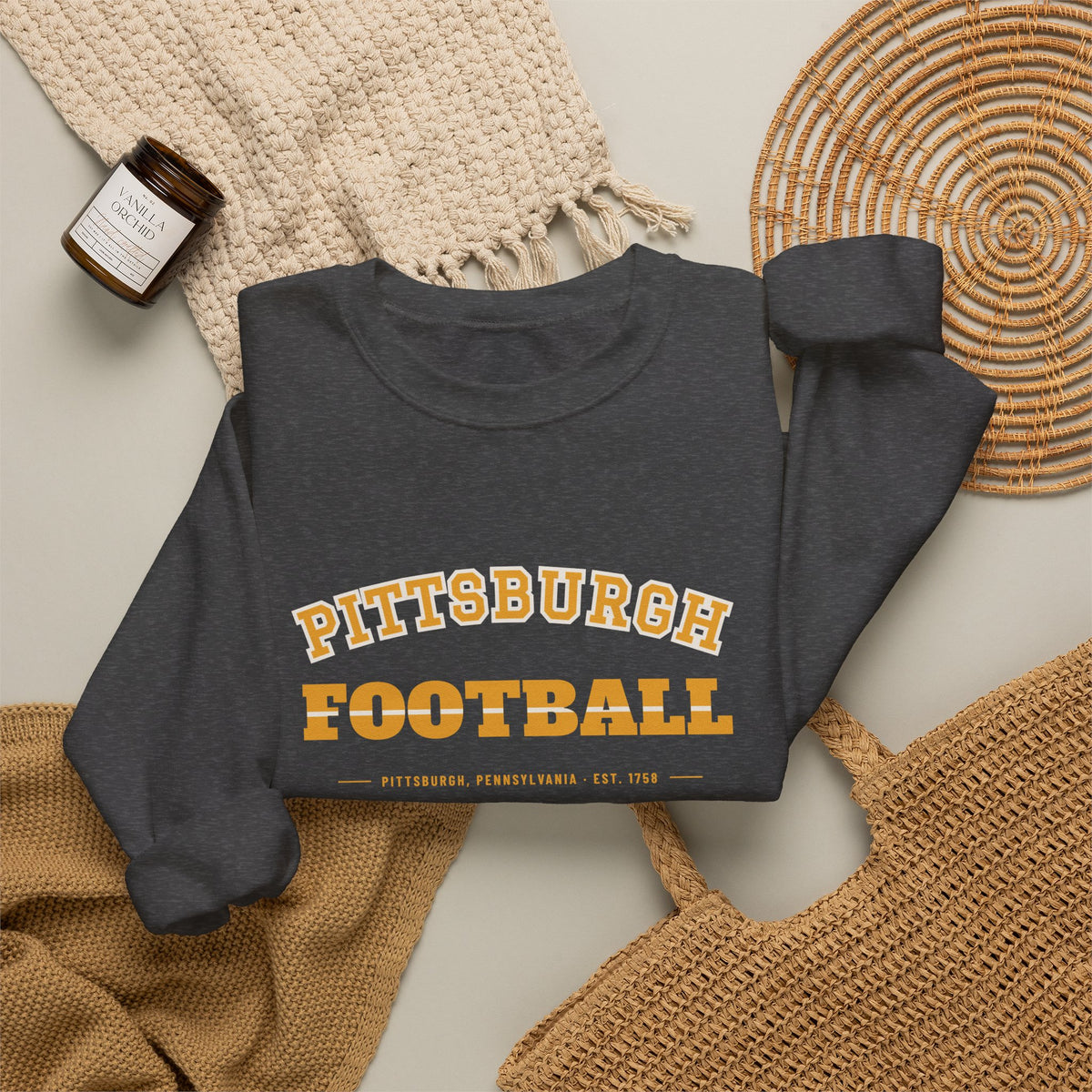 Retro Varsity Sweatshirt — Pittsburgh Football Edition