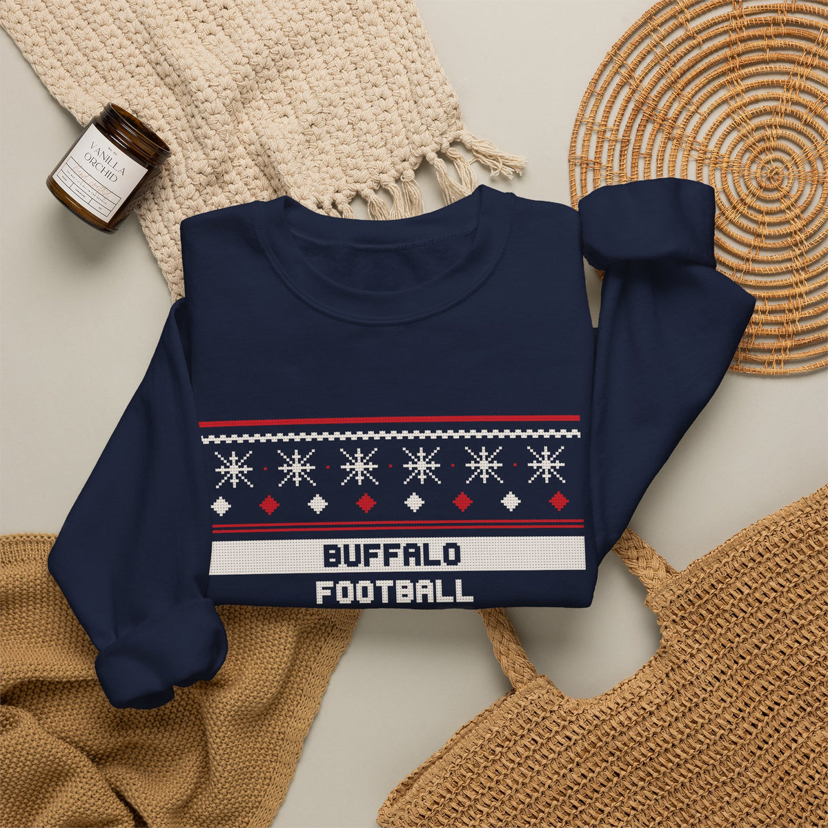 Ugly Sweater Sweatshirt — Buffalo Football Edition