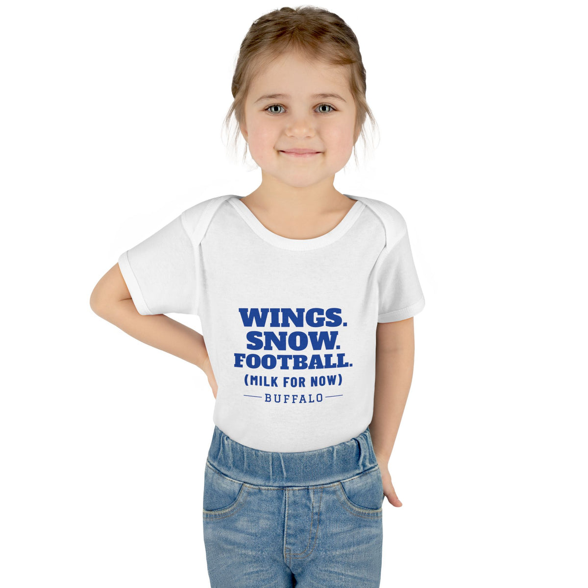 Milk For Now Baby Bodysuit — Buffalo Football Edition