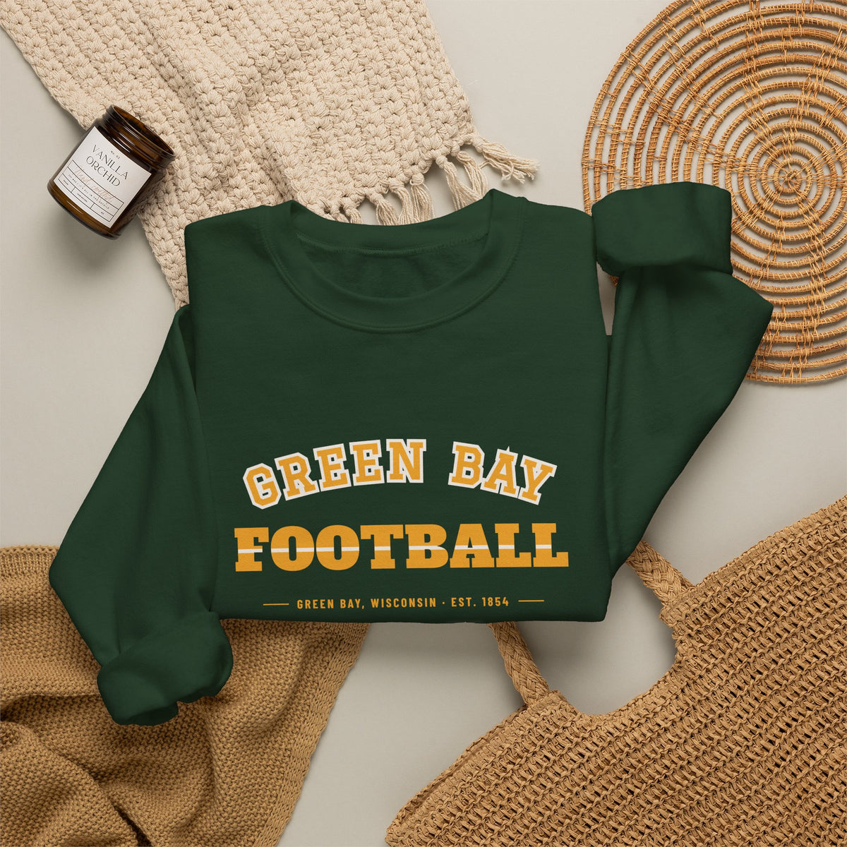 Retro Varsity Sweatshirt — Green Bay Football Edition