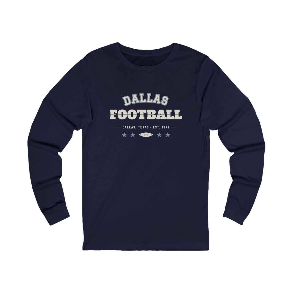Retro Varsity Long Sleeve Tee — Dallas Football Edition