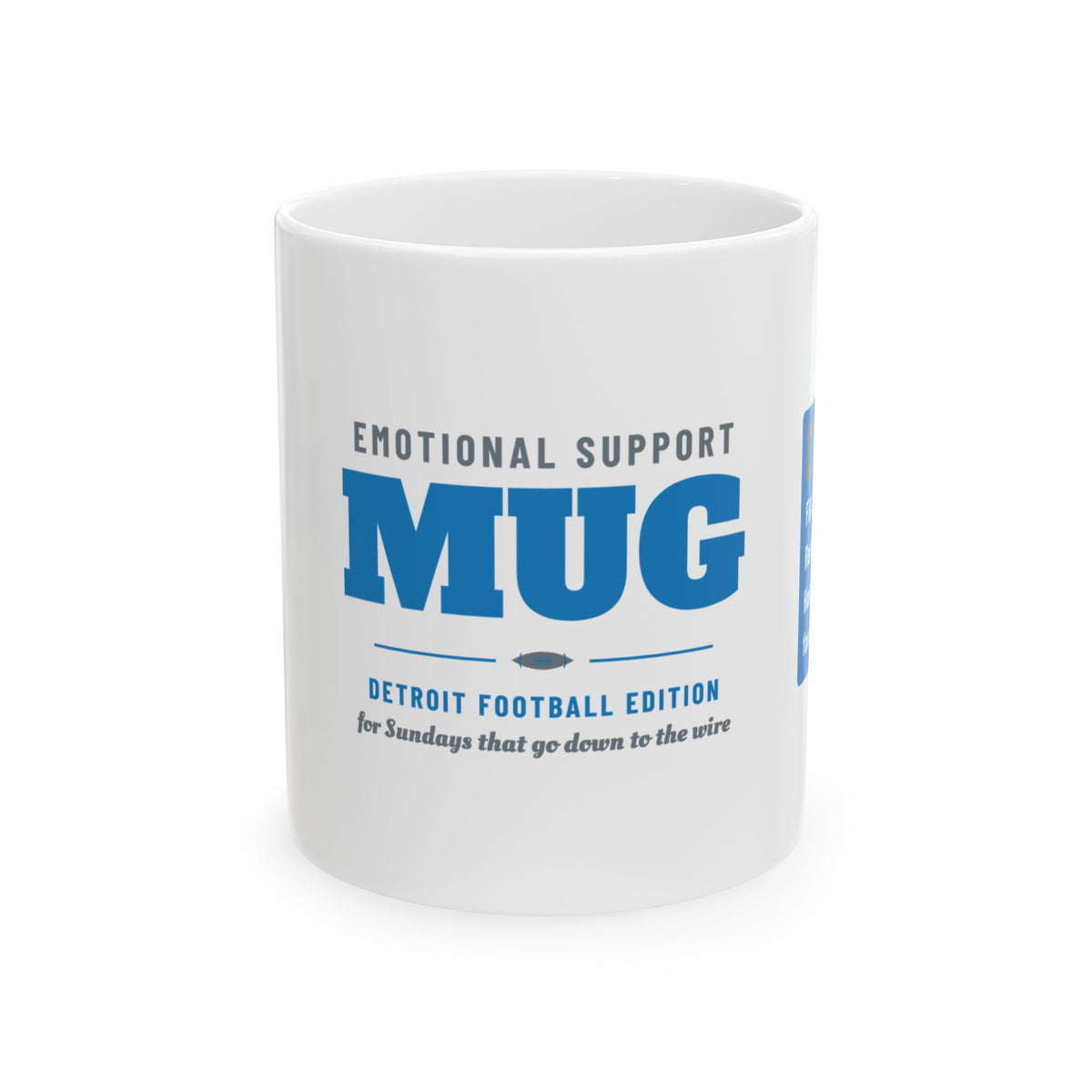 Emotional Support Mug — Detroit Football Edition