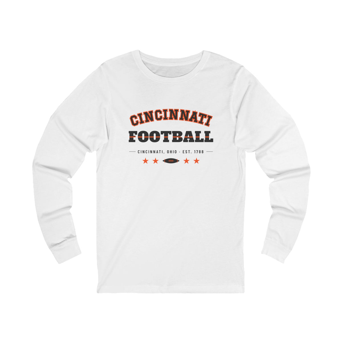 Retro Varsity Long Sleeve Tee — Cincinnati Football Edition