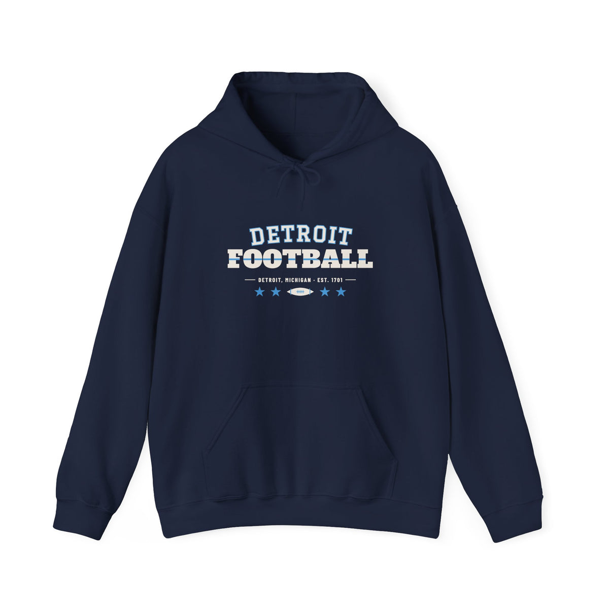 Retro Varsity Hoodie — Detroit Football Edition
