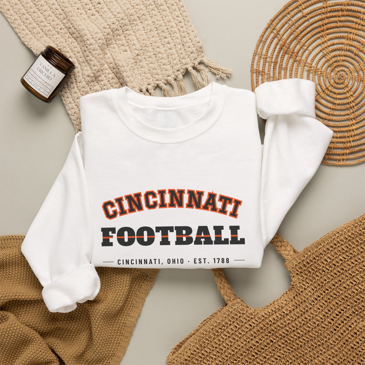 Retro Varsity Sweatshirt — Cincinnati Football Edition