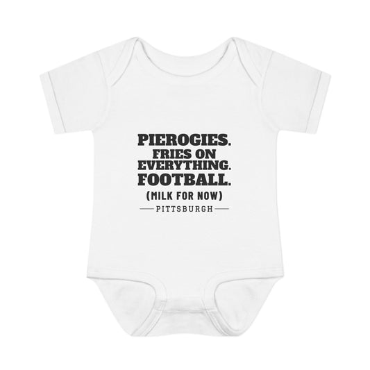 Milk For Now Baby Bodysuit — Pittsburgh Football Edition