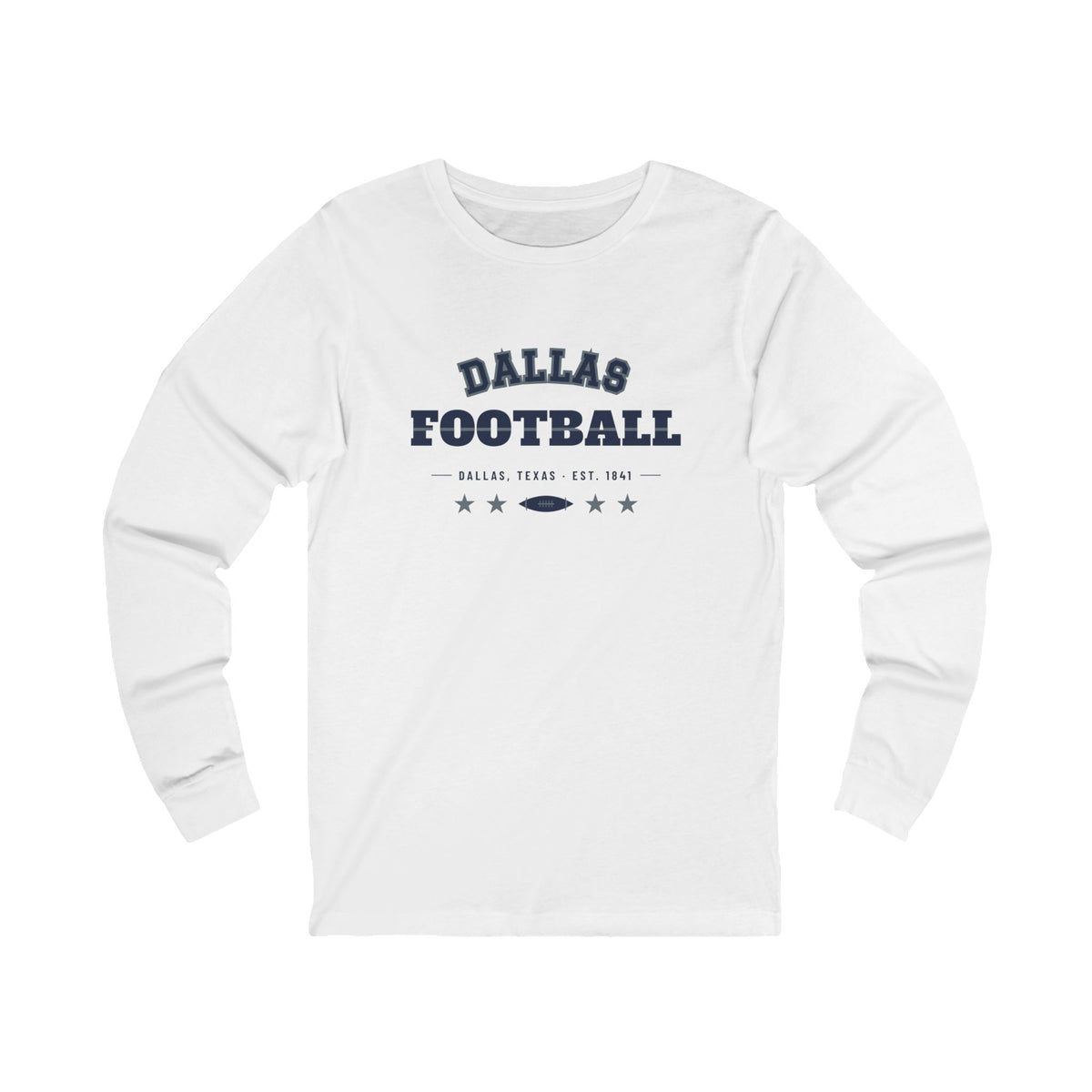 Retro Varsity Long Sleeve Tee — Dallas Football Edition