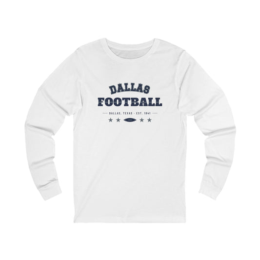 Retro Varsity Long Sleeve Tee — Dallas Football Edition