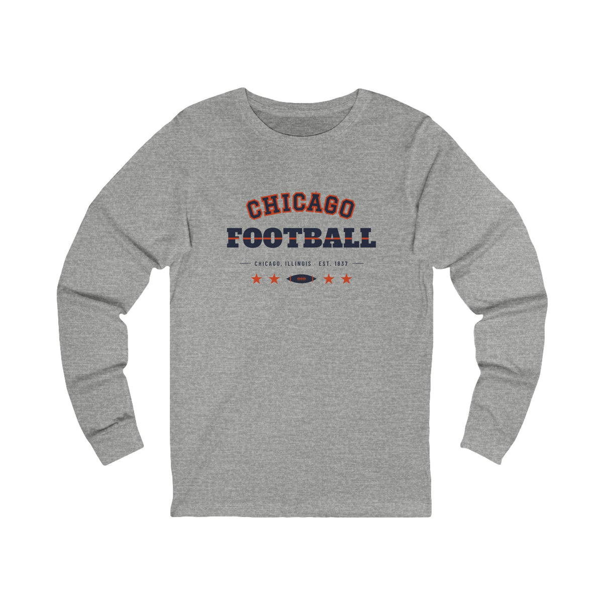 Retro Varsity Long Sleeve Tee — Chicago Football Edition