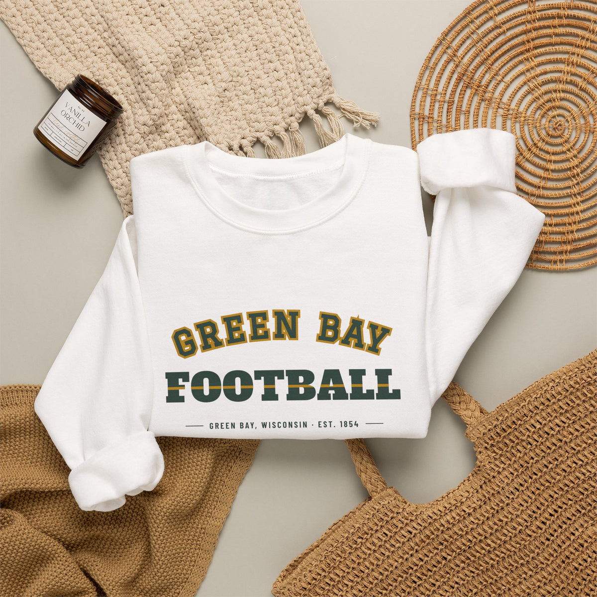 Retro Varsity Sweatshirt — Green Bay Football Edition
