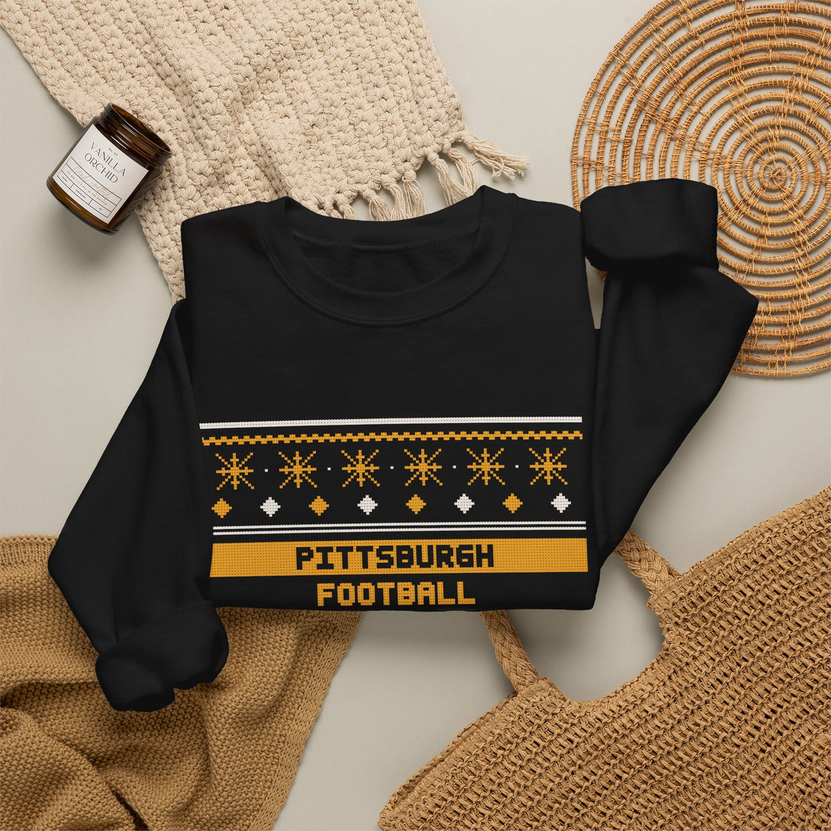 Ugly Sweater Sweatshirt — Pittsburgh Football Edition