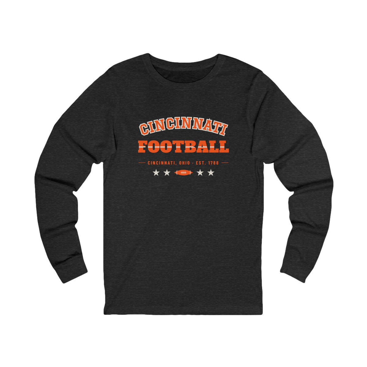 Retro Varsity Long Sleeve Tee — Cincinnati Football Edition
