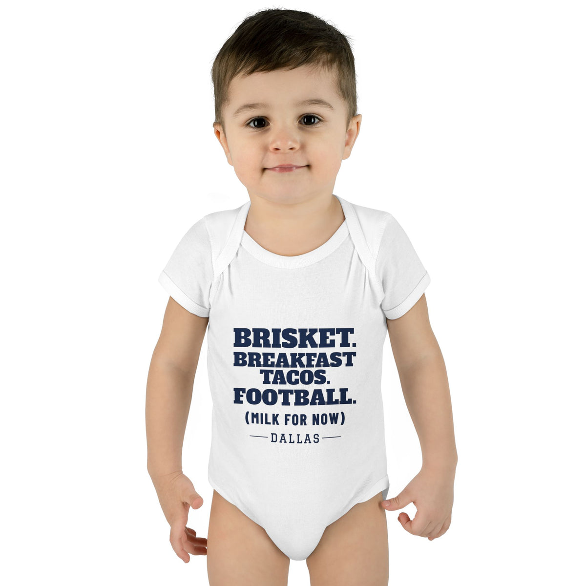 Milk For Now Baby Bodysuit — Dallas Football Edition
