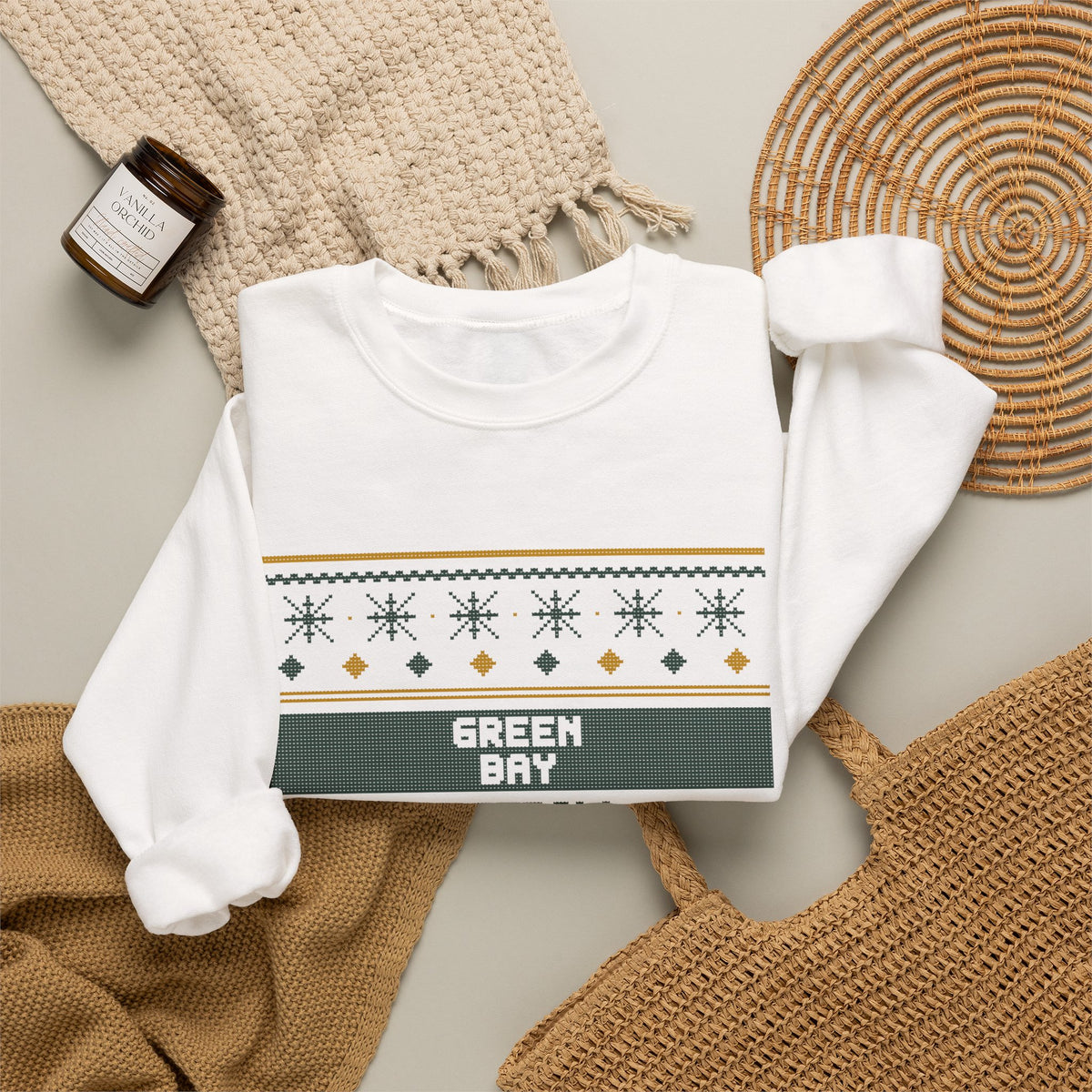 Ugly Sweater Sweatshirt — Green Bay Football Edition