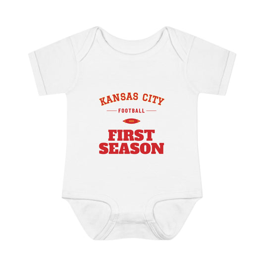 First Season Baby Bodysuit — Kansas City Football Edition