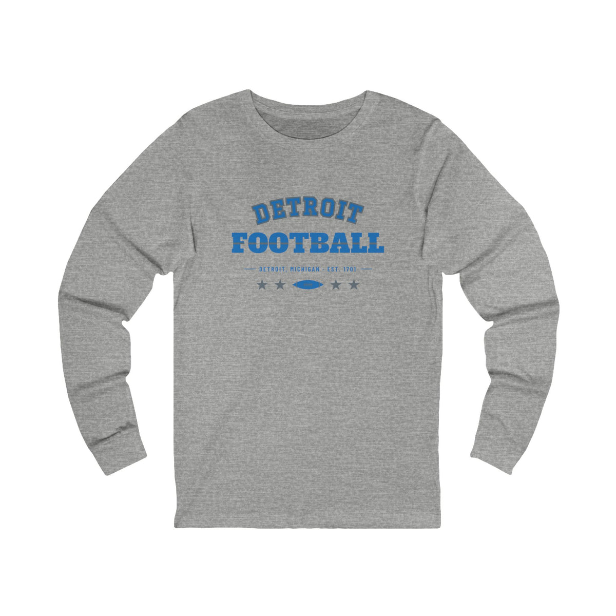 Retro Varsity Long Sleeve Tee — Detroit Football Edition