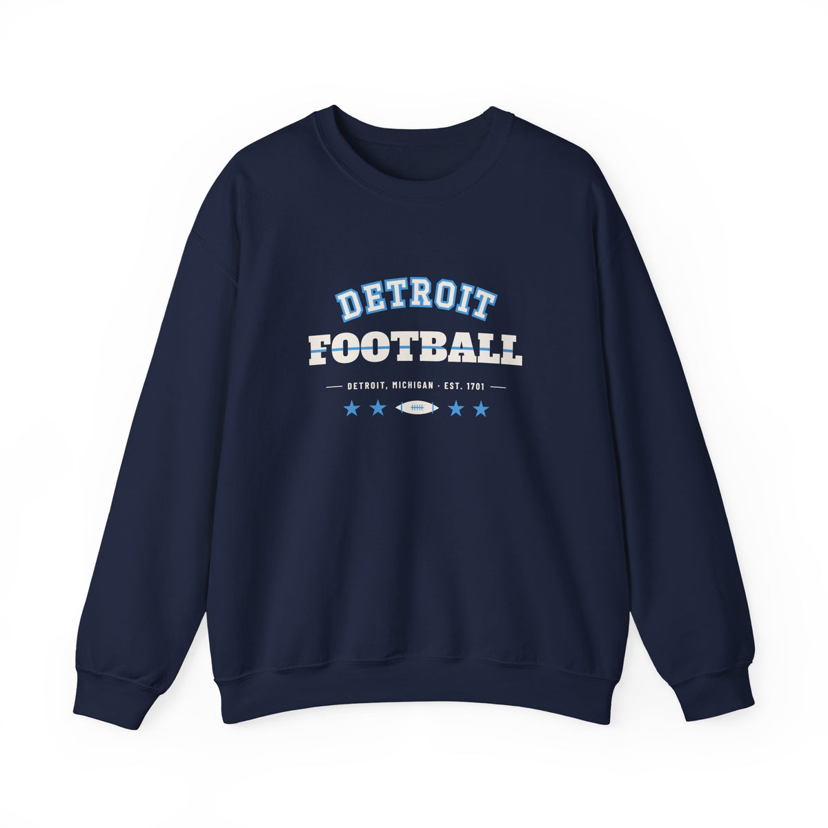 Retro Varsity Sweatshirt — Detroit Football Edition