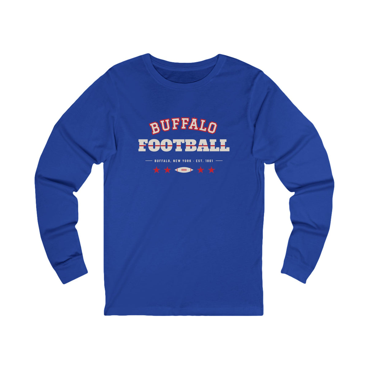 Retro Varsity Long Sleeve Tee — Buffalo Football Edition