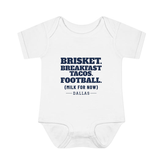 Milk For Now Baby Bodysuit — Dallas Football Edition