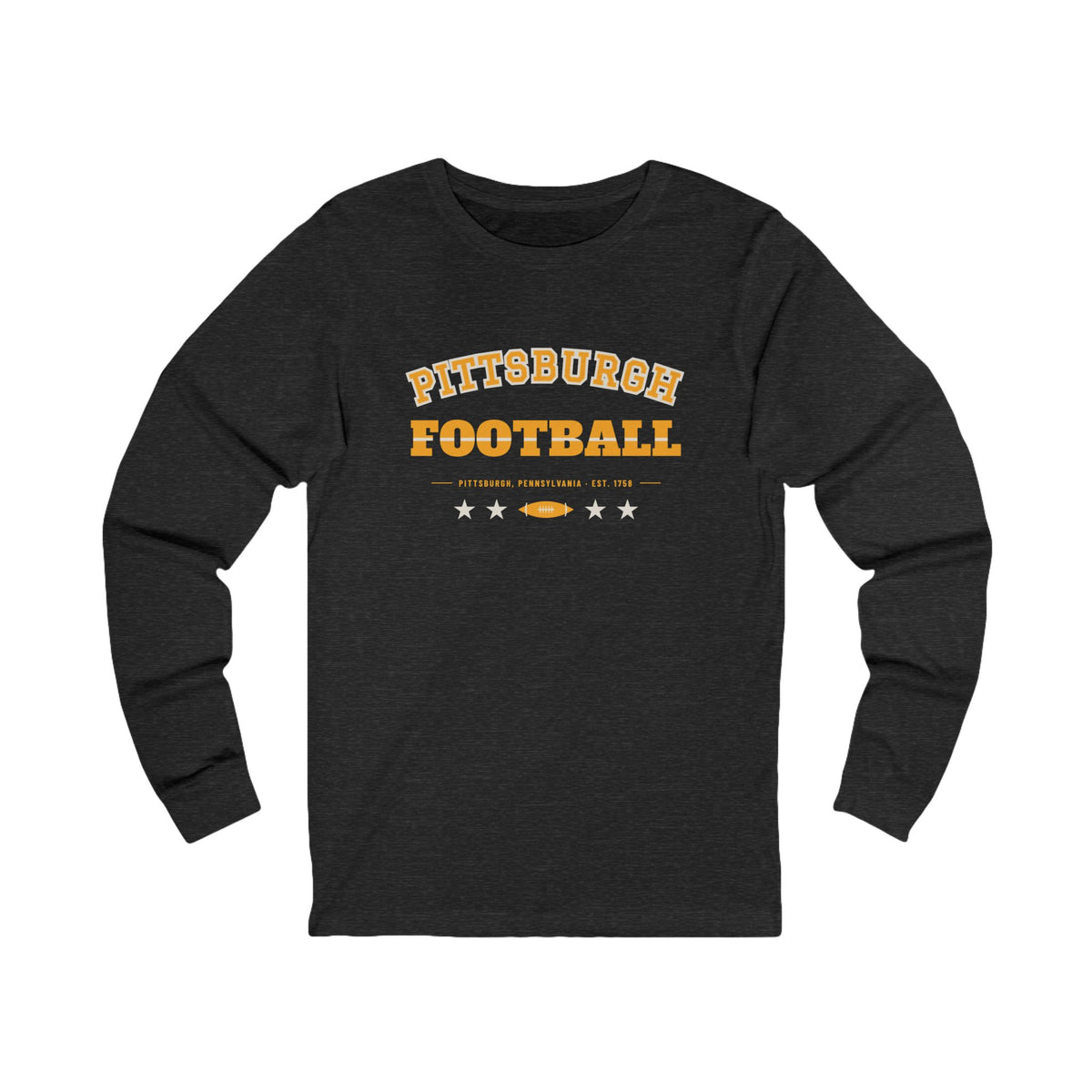 Retro Varsity Long Sleeve Tee — Pittsburgh Football Edition