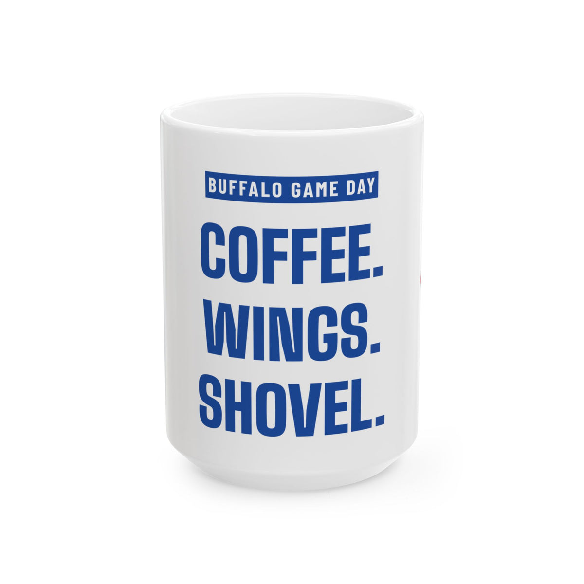 Coffee Wings Shovel Mug — Buffalo Football Edition