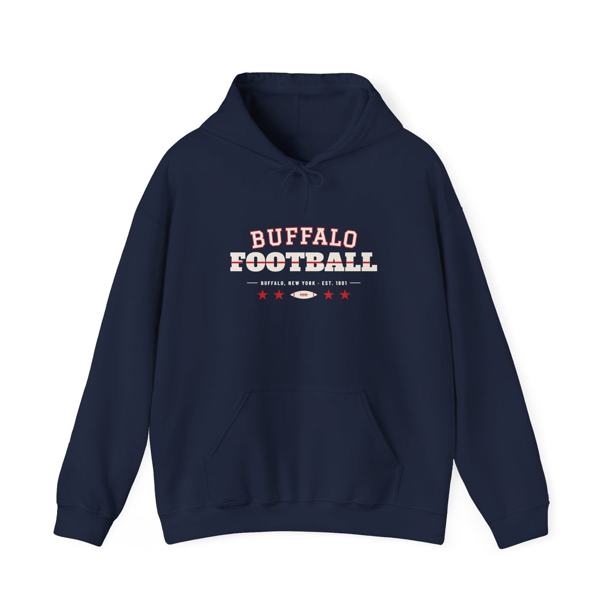 Retro Varsity Hoodie — Buffalo Football Edition