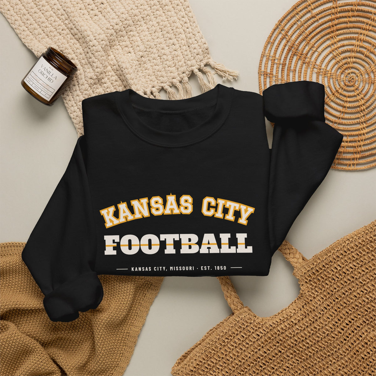 Retro Varsity Sweatshirt — Kansas City Football Edition