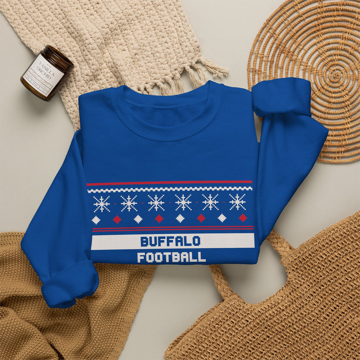 Ugly Sweater Sweatshirt — Buffalo Football Edition