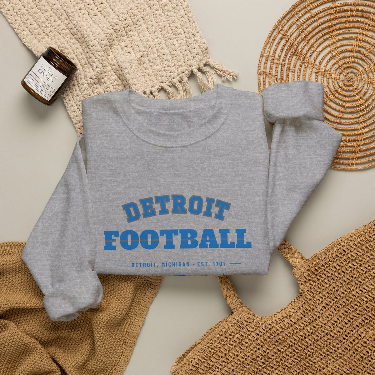 Retro Varsity Sweatshirt — Detroit Football Edition