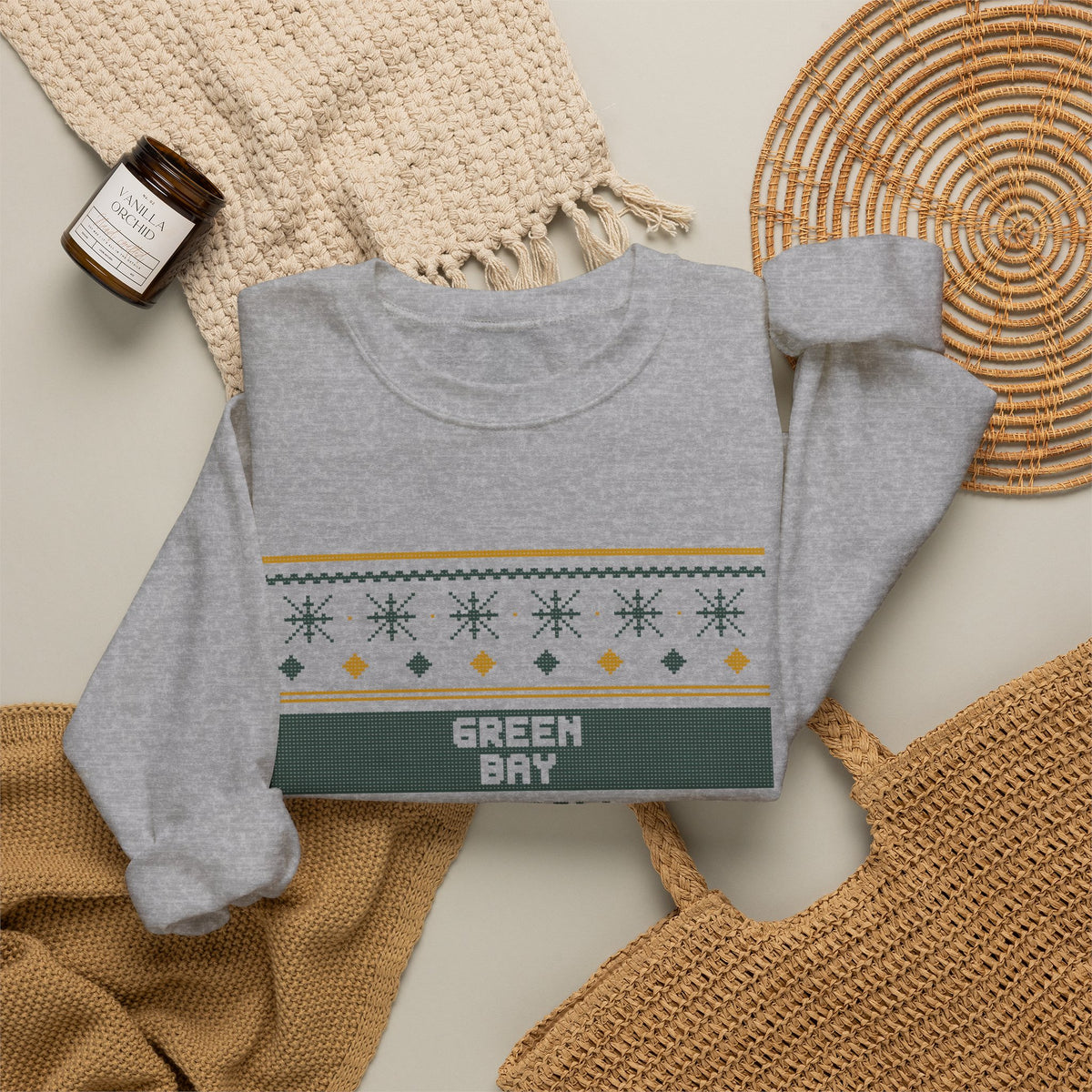 Ugly Sweater Sweatshirt — Green Bay Football Edition