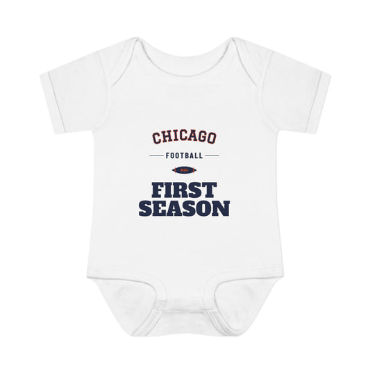 First Season Baby Bodysuit — Chicago Football Edition