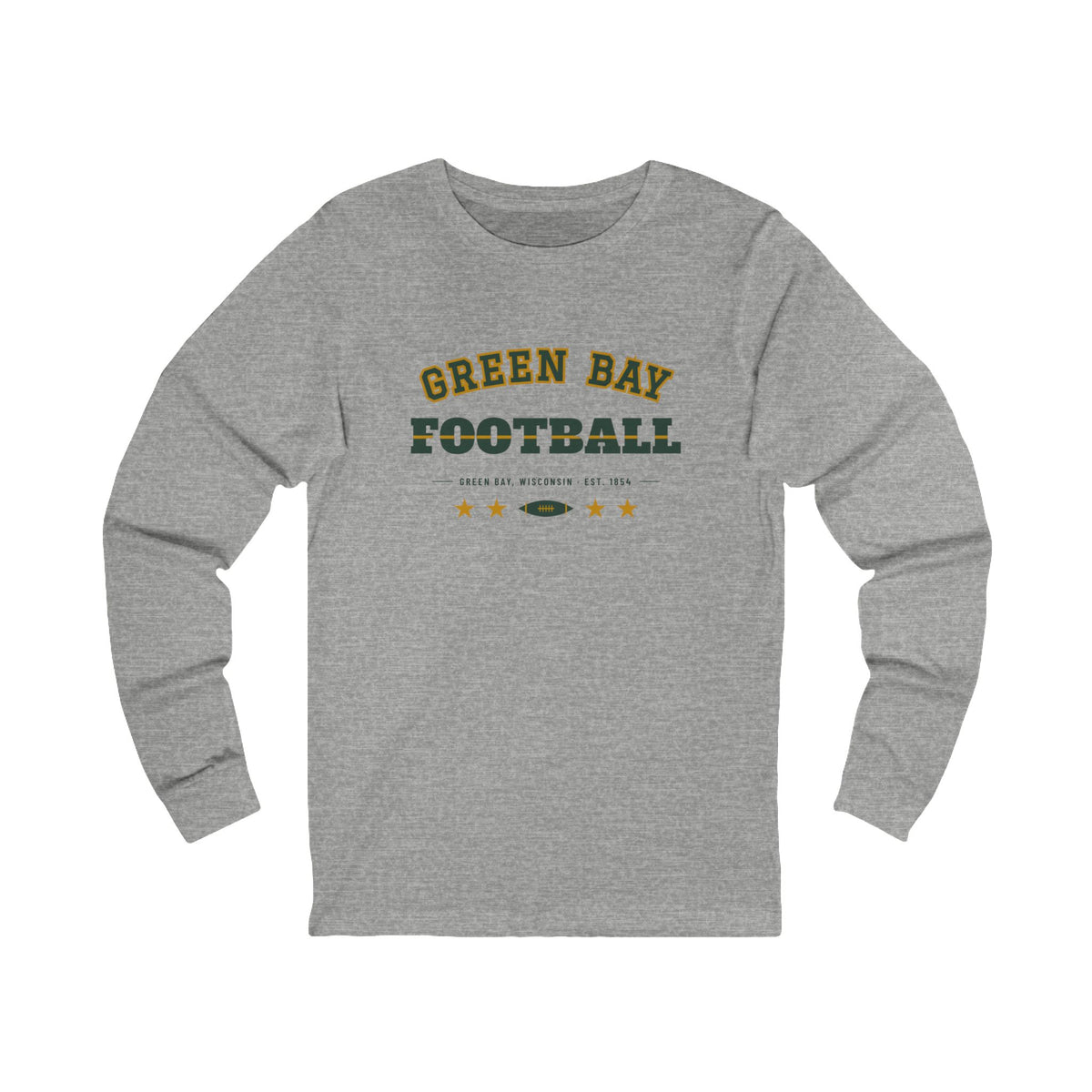 Retro Varsity Long Sleeve Tee — Green Bay Football Edition