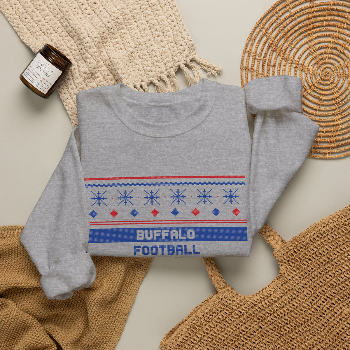 Ugly Sweater Sweatshirt — Buffalo Football Edition