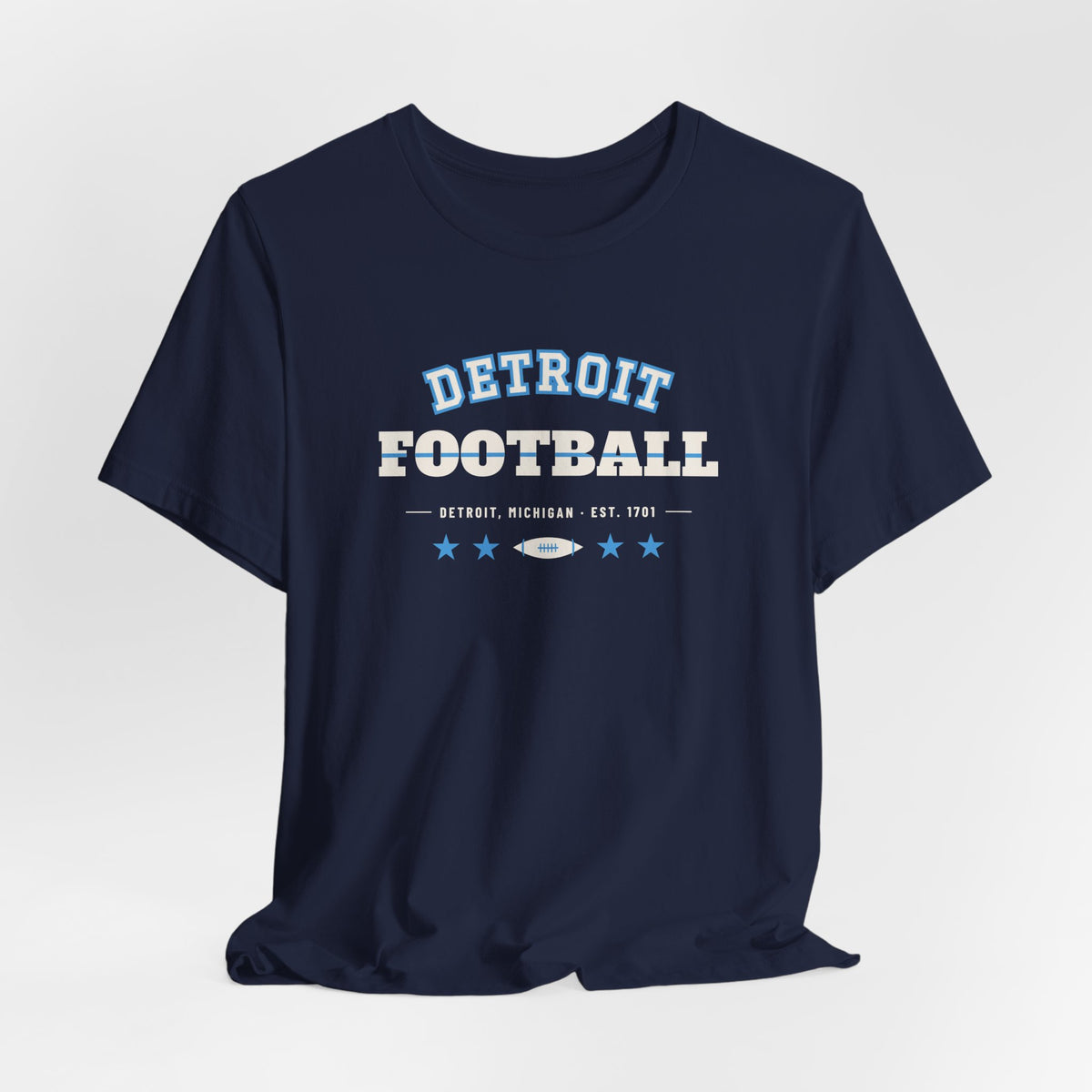 Retro Varsity Tee — Detroit Football Edition