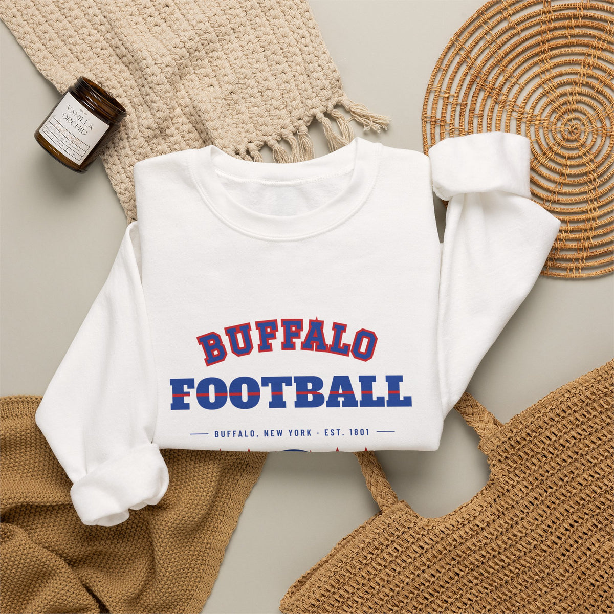 Retro Varsity Sweatshirt — Buffalo Football Edition