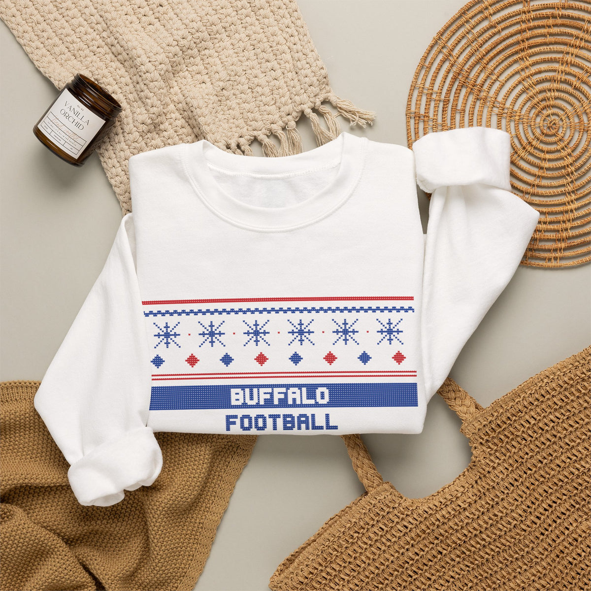 Ugly Sweater Sweatshirt — Buffalo Football Edition