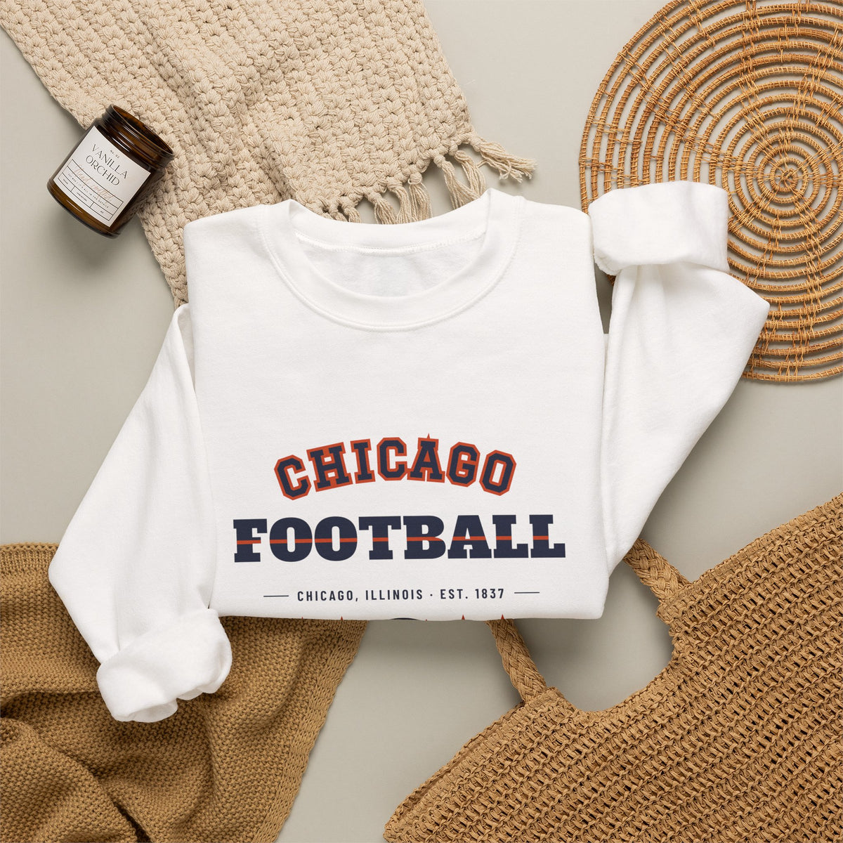 Retro Varsity Sweatshirt — Chicago Football Edition