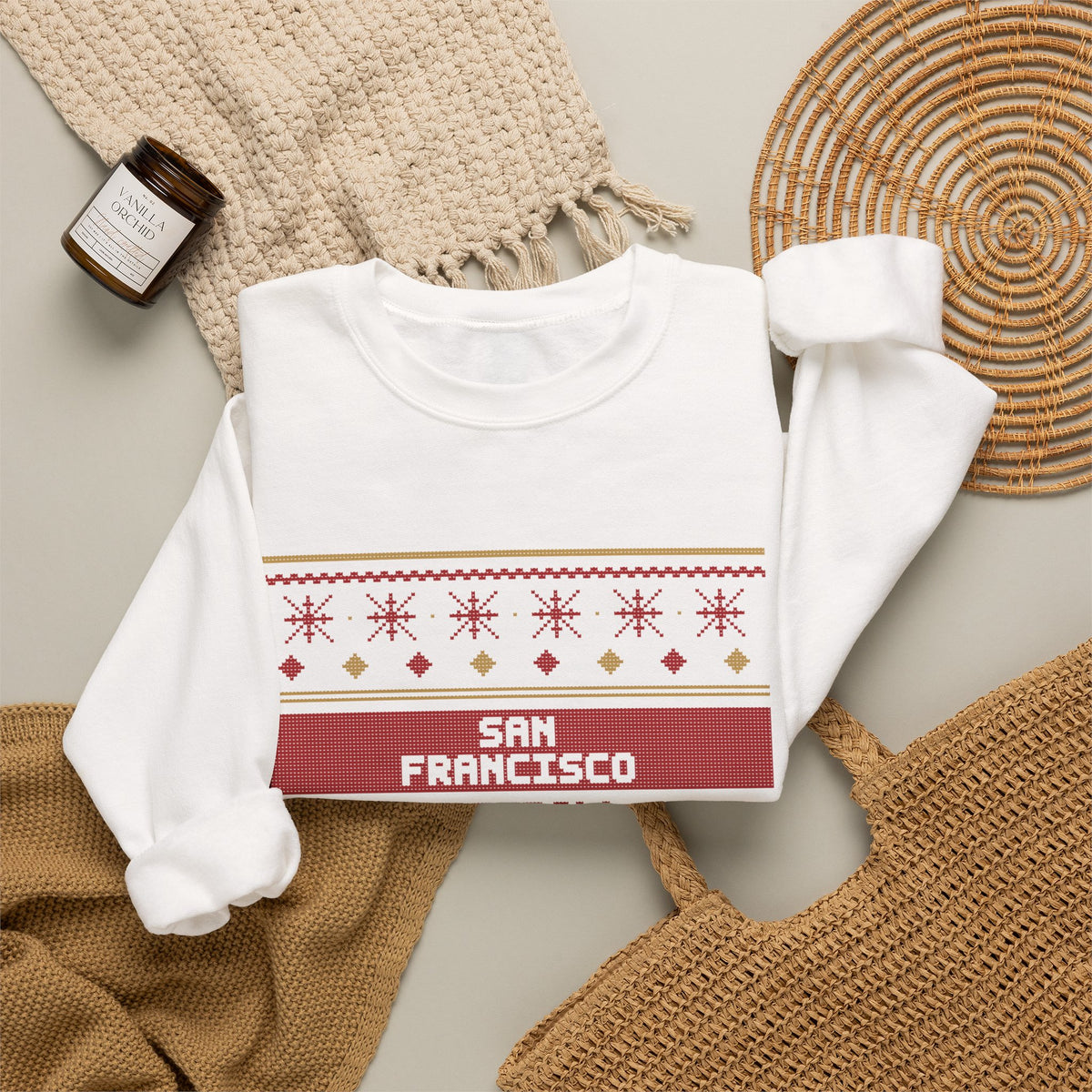 Ugly Sweater Sweatshirt — San Francisco Football Edition
