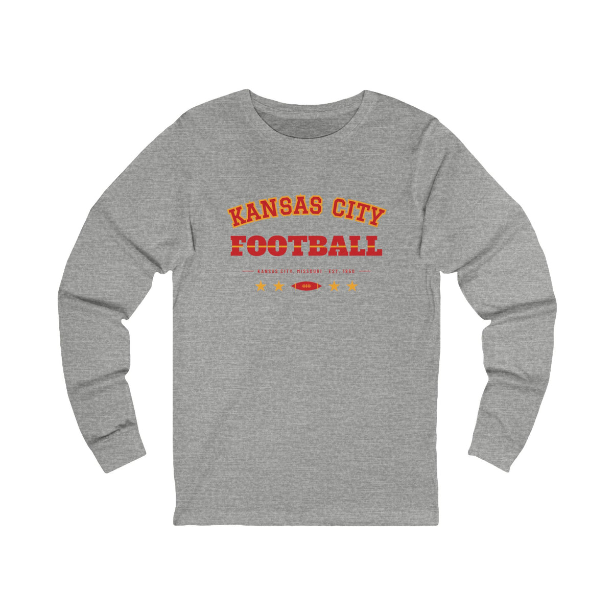 Retro Varsity Long Sleeve Tee — Kansas City Football Edition