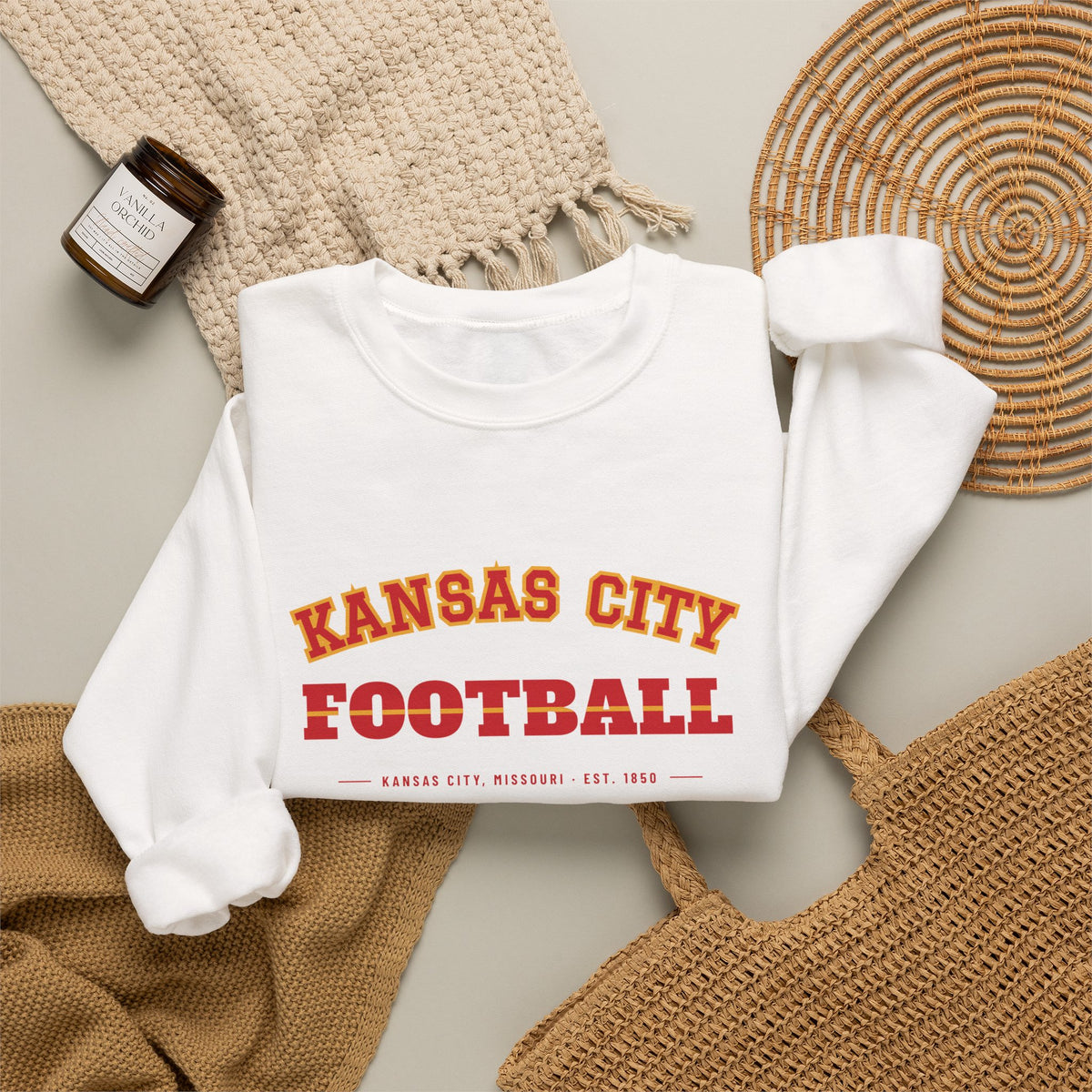 Retro Varsity Sweatshirt — Kansas City Football Edition