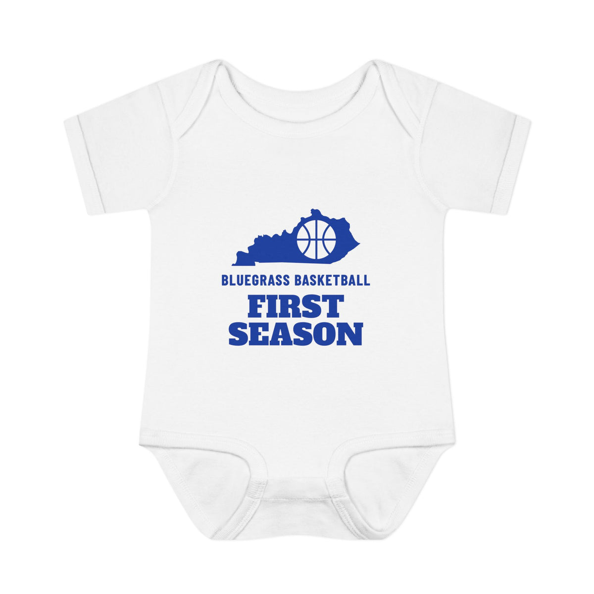 Bluegrass Basketball First Season Baby Bodysuit — KY Edition