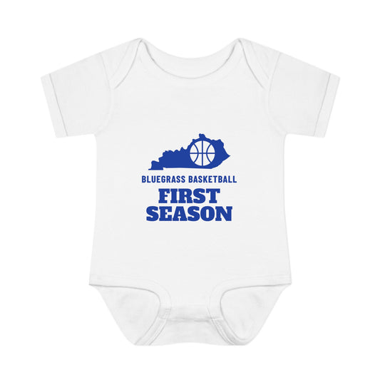 Bluegrass Basketball First Season Baby Bodysuit — KY Edition