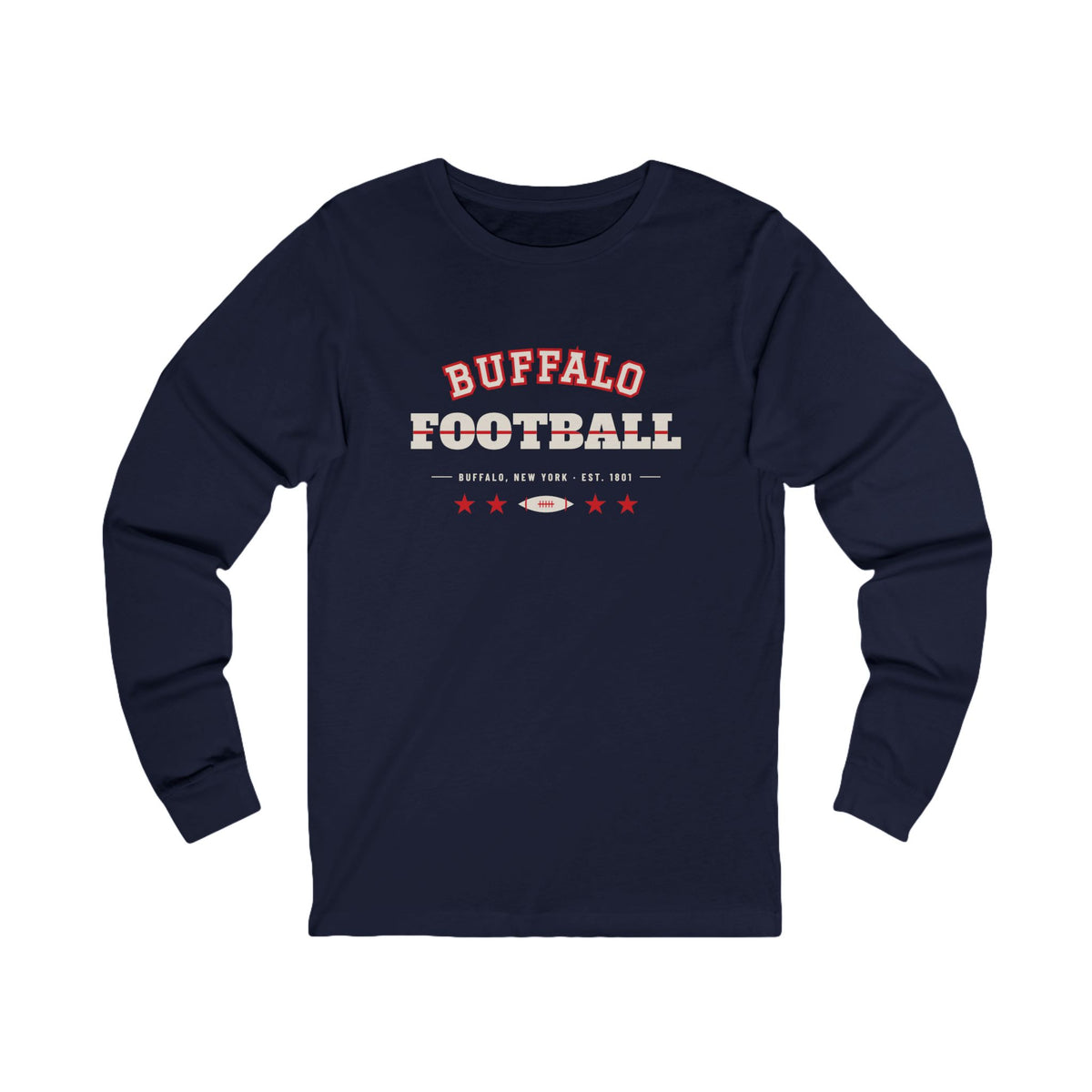 Retro Varsity Long Sleeve Tee — Buffalo Football Edition