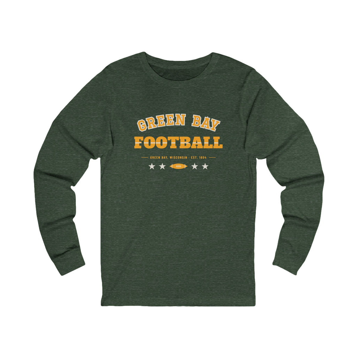 Retro Varsity Long Sleeve Tee — Green Bay Football Edition