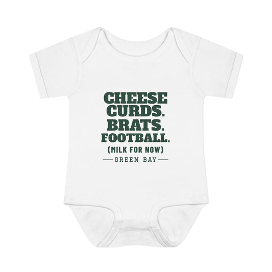 Milk For Now Baby Bodysuit — Green Bay Football Edition