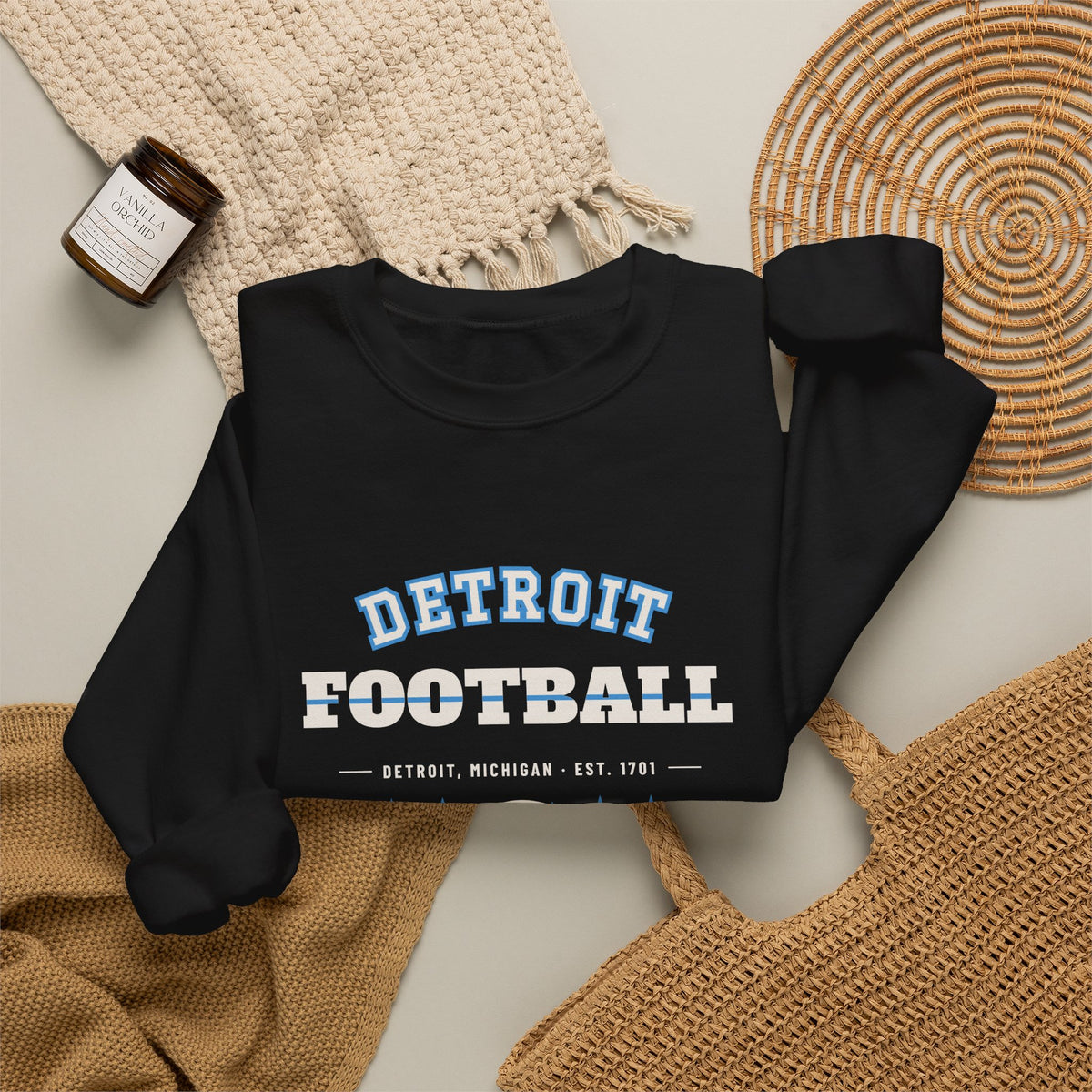 Retro Varsity Sweatshirt — Detroit Football Edition