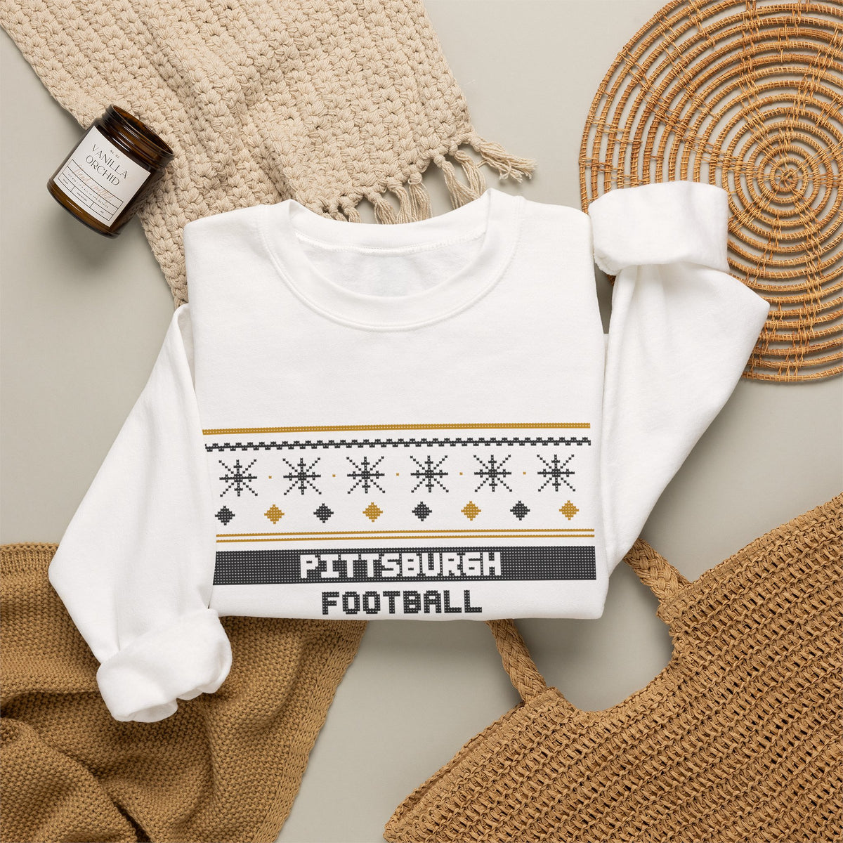 Ugly Sweater Sweatshirt — Pittsburgh Football Edition
