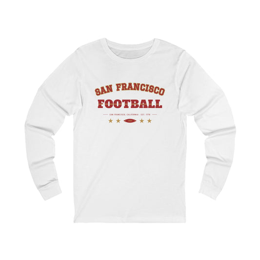 Retro Varsity Long Sleeve Tee — San Francisco Football Edition