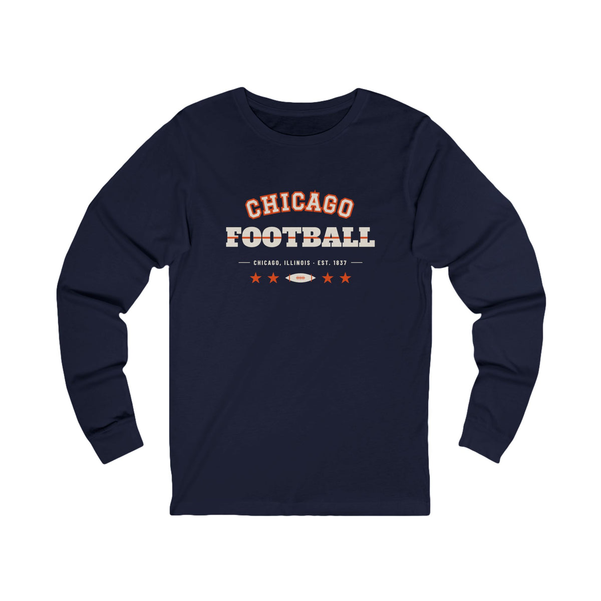 Retro Varsity Long Sleeve Tee — Chicago Football Edition